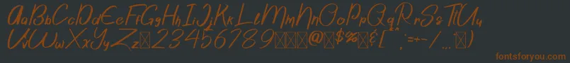 Шрифт Sattori Demo – коричневые шрифты на чёрном фоне