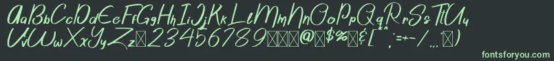 Sattori Demo Font – Green Fonts on Black Background