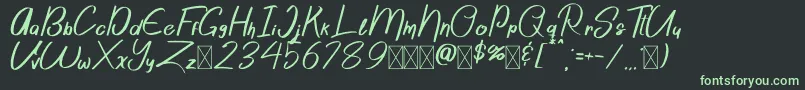 フォントSattori Demo – 黒い背景に緑の文字