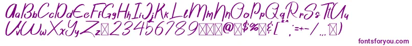 Sattori Demo Font – Purple Fonts on White Background