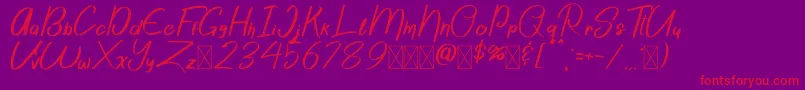 Sattori Demo Font – Red Fonts on Purple Background