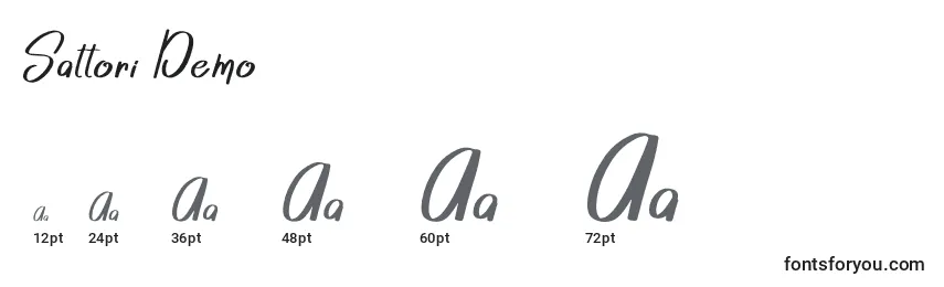 Größen der Schriftart Sattori Demo