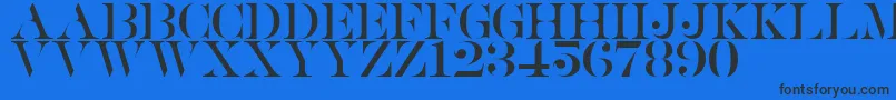 Czcionka Saturdate Serif – czarne czcionki na niebieskim tle