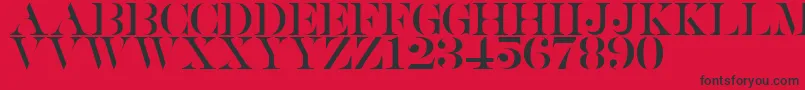 フォントSaturdate Serif – 赤い背景に黒い文字