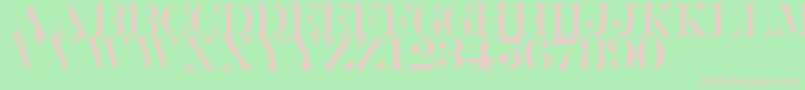 Saturdate Serif-Schriftart – Rosa Schriften auf grünem Hintergrund