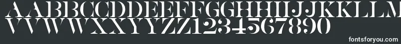 フォントSaturdate Serif – 黒い背景に白い文字