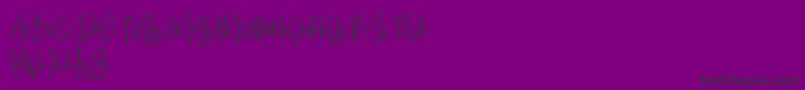 Saturday Lovers Demo-Schriftart – Schwarze Schriften auf violettem Hintergrund