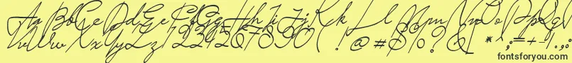 Saturday Night Font – Black Fonts on Yellow Background