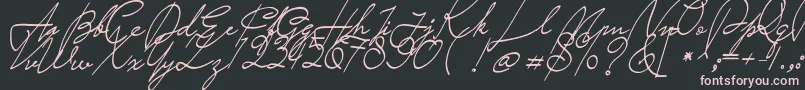 Saturday Night Font – Pink Fonts on Black Background