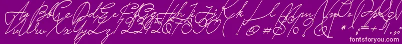 Saturday Night Font – Pink Fonts on Purple Background