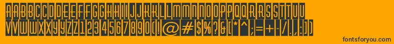 AHuxleycm-Schriftart – Schwarze Schriften auf orangefarbenem Hintergrund