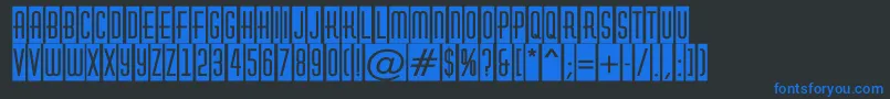 AHuxleycm Font – Blue Fonts on Black Background
