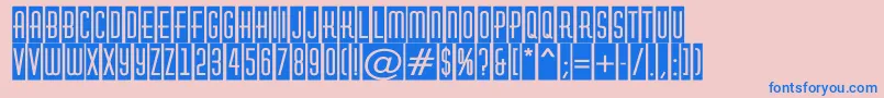 AHuxleycm Font – Blue Fonts on Pink Background