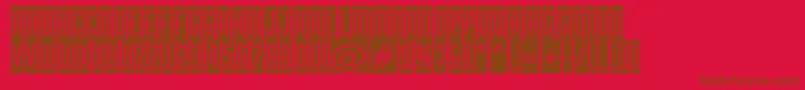 AHuxleycm Font – Brown Fonts on Red Background