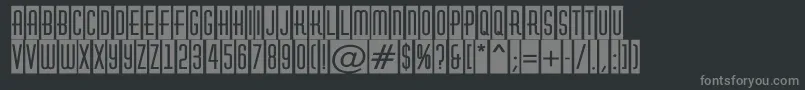 フォントAHuxleycm – 黒い背景に灰色の文字