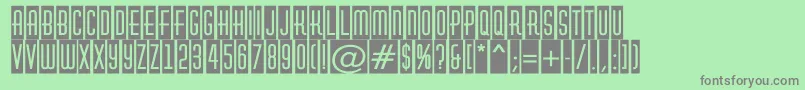 AHuxleycm Font – Gray Fonts on Green Background