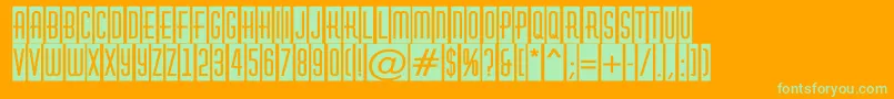 AHuxleycm Font – Green Fonts on Orange Background
