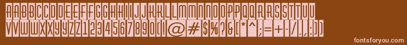 AHuxleycm Font – Pink Fonts on Brown Background