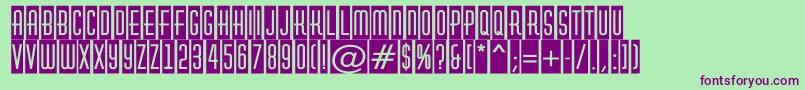 AHuxleycm Font – Purple Fonts on Green Background