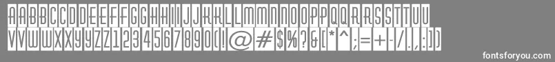 フォントAHuxleycm – 灰色の背景に白い文字