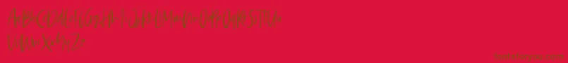 Saturday Vibes Font – Brown Fonts on Red Background