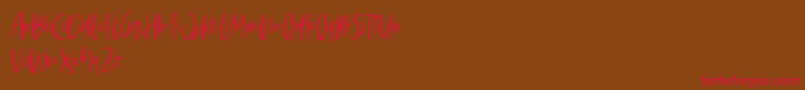 Saturday Vibes Font – Red Fonts on Brown Background