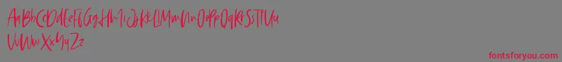 Saturday Vibes Font – Red Fonts on Gray Background