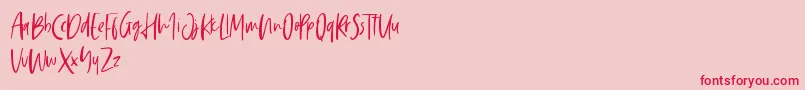 Saturday Vibes Font – Red Fonts on Pink Background