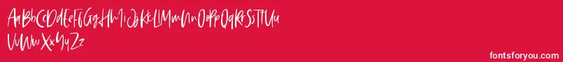 Saturday Vibes Font – White Fonts on Red Background