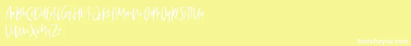 Saturday Vibes Font – White Fonts on Yellow Background