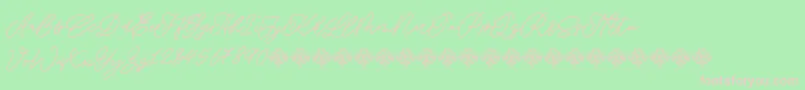 SaturdayChampagneDemo Regular Font – Pink Fonts on Green Background