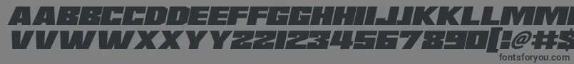 Saturn 3 Italic-Schriftart – Schwarze Schriften auf grauem Hintergrund