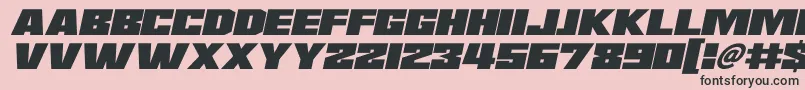 Saturn 3 Italic Font – Black Fonts on Pink Background
