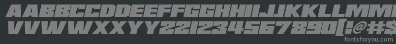 Saturn 3 Italic Font – Gray Fonts on Black Background
