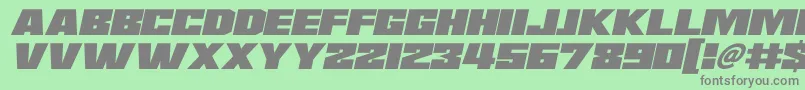 fuente Saturn 3 Italic – Fuentes Grises Sobre Fondo Verde