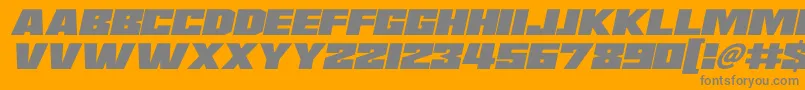 Шрифт Saturn 3 Italic – серые шрифты на оранжевом фоне