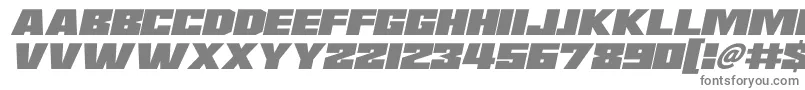 Fonte Saturn 3 Italic – fontes cinzas em um fundo branco