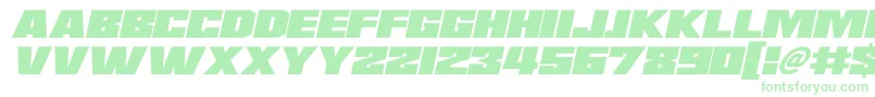 fuente Saturn 3 Italic – Fuentes Verdes Sobre Fondo Blanco