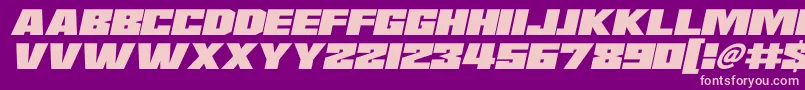 Saturn 3 Italic Font – Pink Fonts on Purple Background