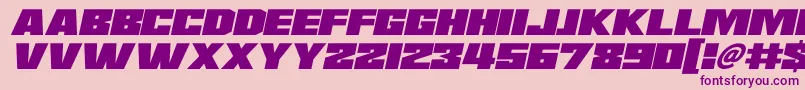 Saturn 3 Italic Font – Purple Fonts on Pink Background