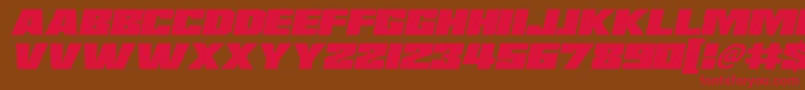 Saturn 3 Italic Font – Red Fonts on Brown Background
