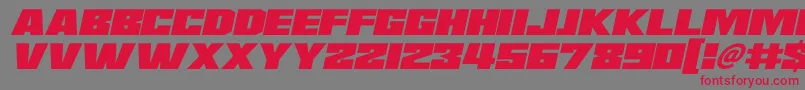 Saturn 3 Italic Font – Red Fonts on Gray Background