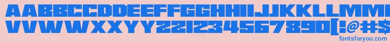Saturn 3 Font – Blue Fonts on Pink Background