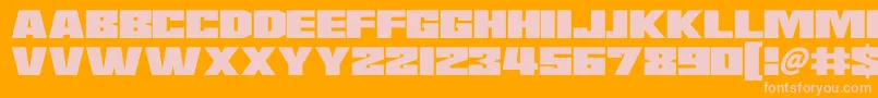 Saturn 3 Font – Pink Fonts on Orange Background