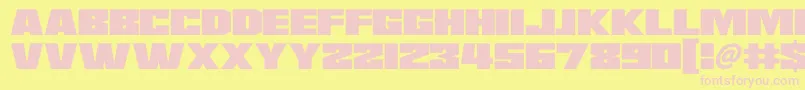 Saturn 3 Font – Pink Fonts on Yellow Background