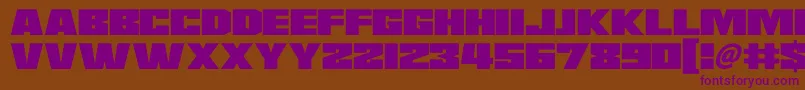 Saturn 3 Font – Purple Fonts on Brown Background