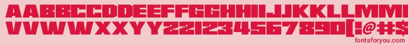 Saturn 3 Font – Red Fonts on Pink Background