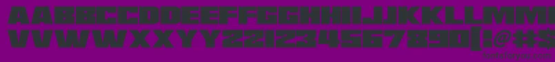 Saturn 3 Font – Black Fonts on Purple Background
