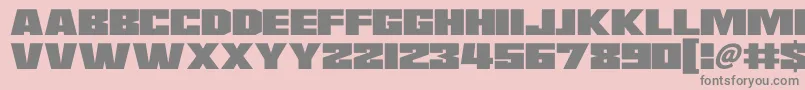 Saturn 3 Font – Gray Fonts on Pink Background