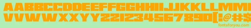 Saturn 3 Font – Orange Fonts on Green Background